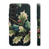 Dark Green Festive Holly in Watercolor - Impact Resistant Phone Case Samsung Galaxy S22 Matte